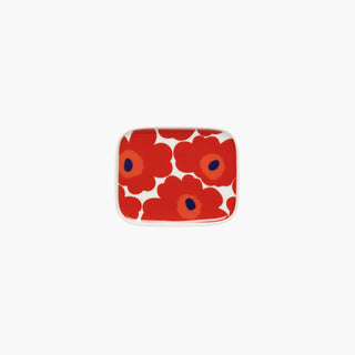 Unikko Rectangular Plate - Red