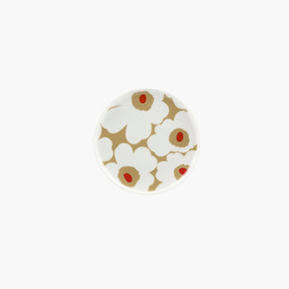 Unikko Plate 20cm - Beige/Red