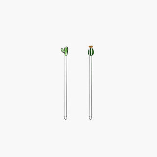 Desert Plant 2 Stirrers Set - Green/Amber