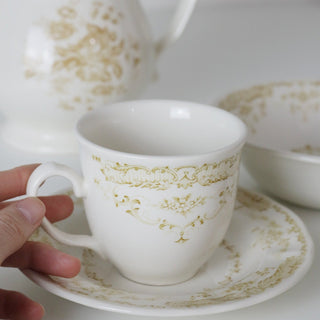 Tea Cup & Saucer Set - Ochre