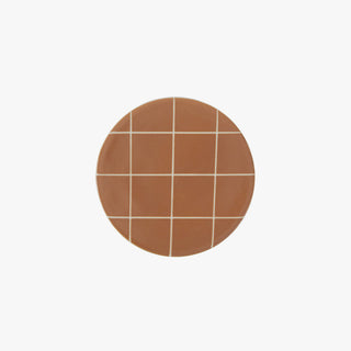 Round Suki Tray - Caramel / Offwhite