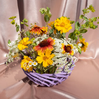 Sicilia Ceramic Basket Large - Lilac