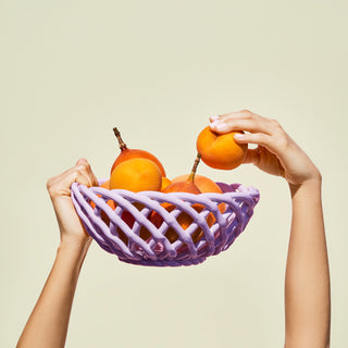 Sicilia Ceramic Basket Large - Lilac