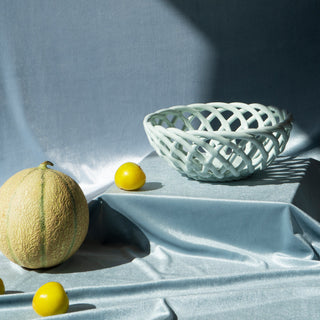 Sicilia Ceramic Basket Large - Mint