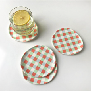 Gingham Coaster