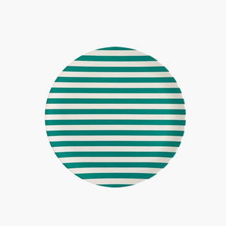 Green Stripe Dinner Plate