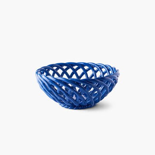 Sicilia Ceramic Basket Large - Blue